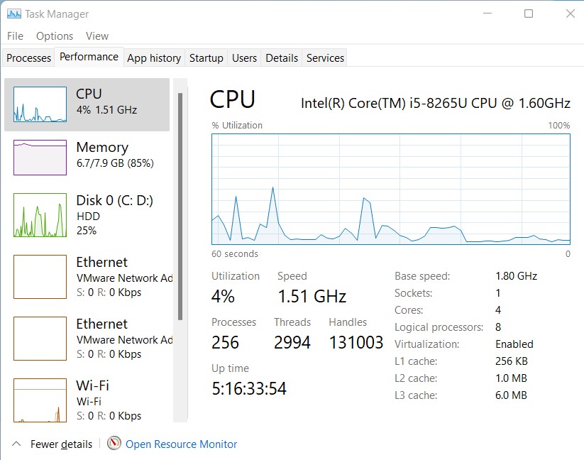 Edge Performance with 5 tabs running