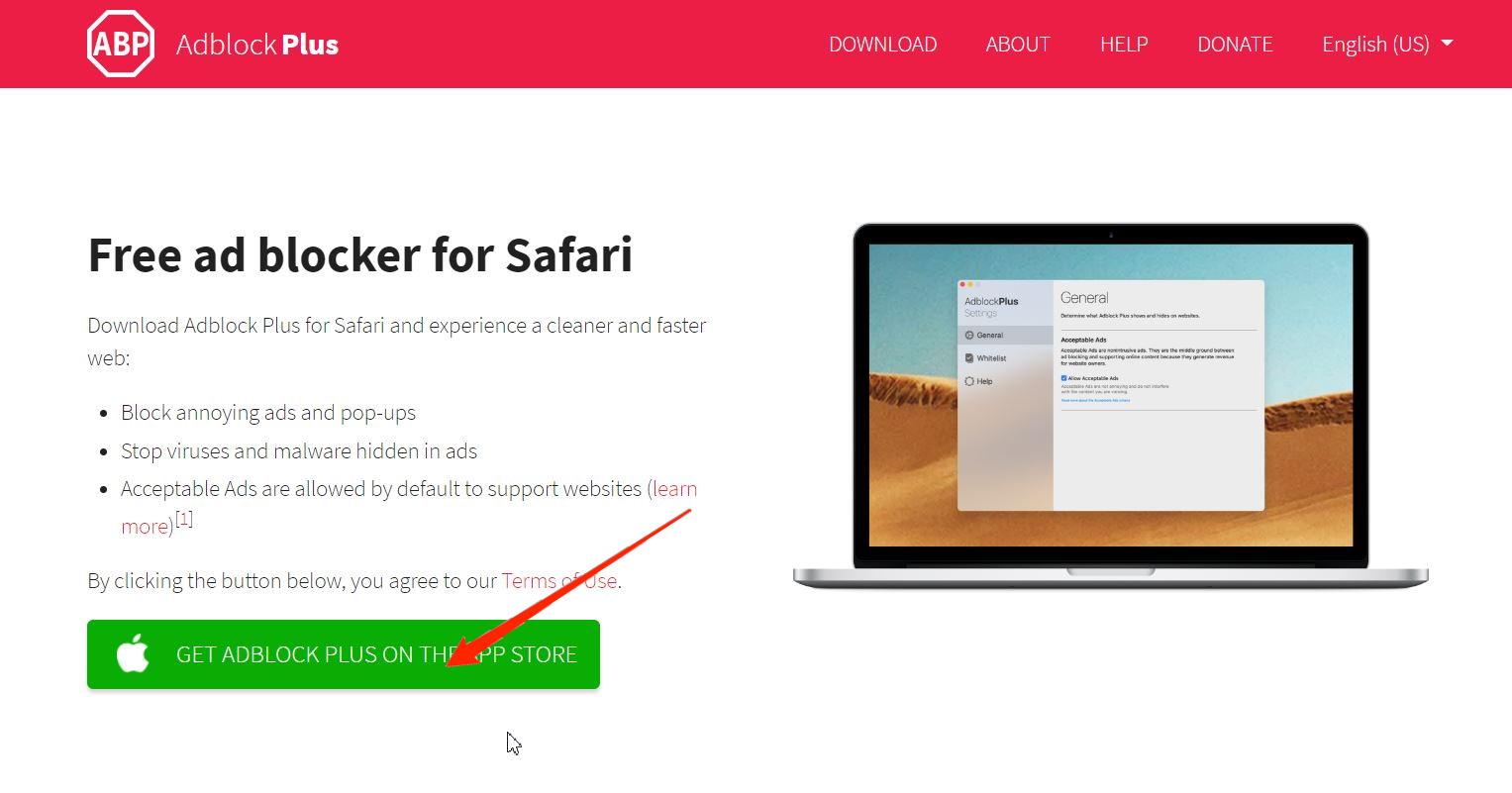 Get AdBlock Plus on Apple App Store