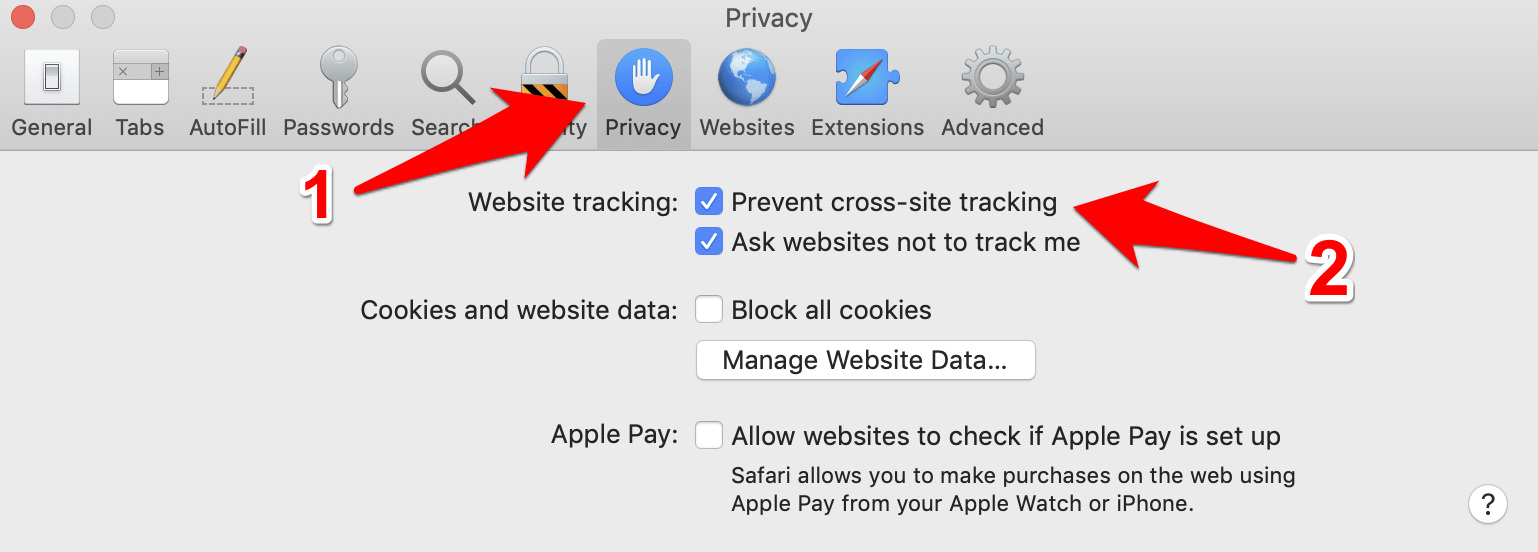 Disable Prevent Cross Site Tracking for Safari ITP