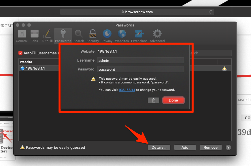 View Details and Edit Passwords in Safari Mac Autofill